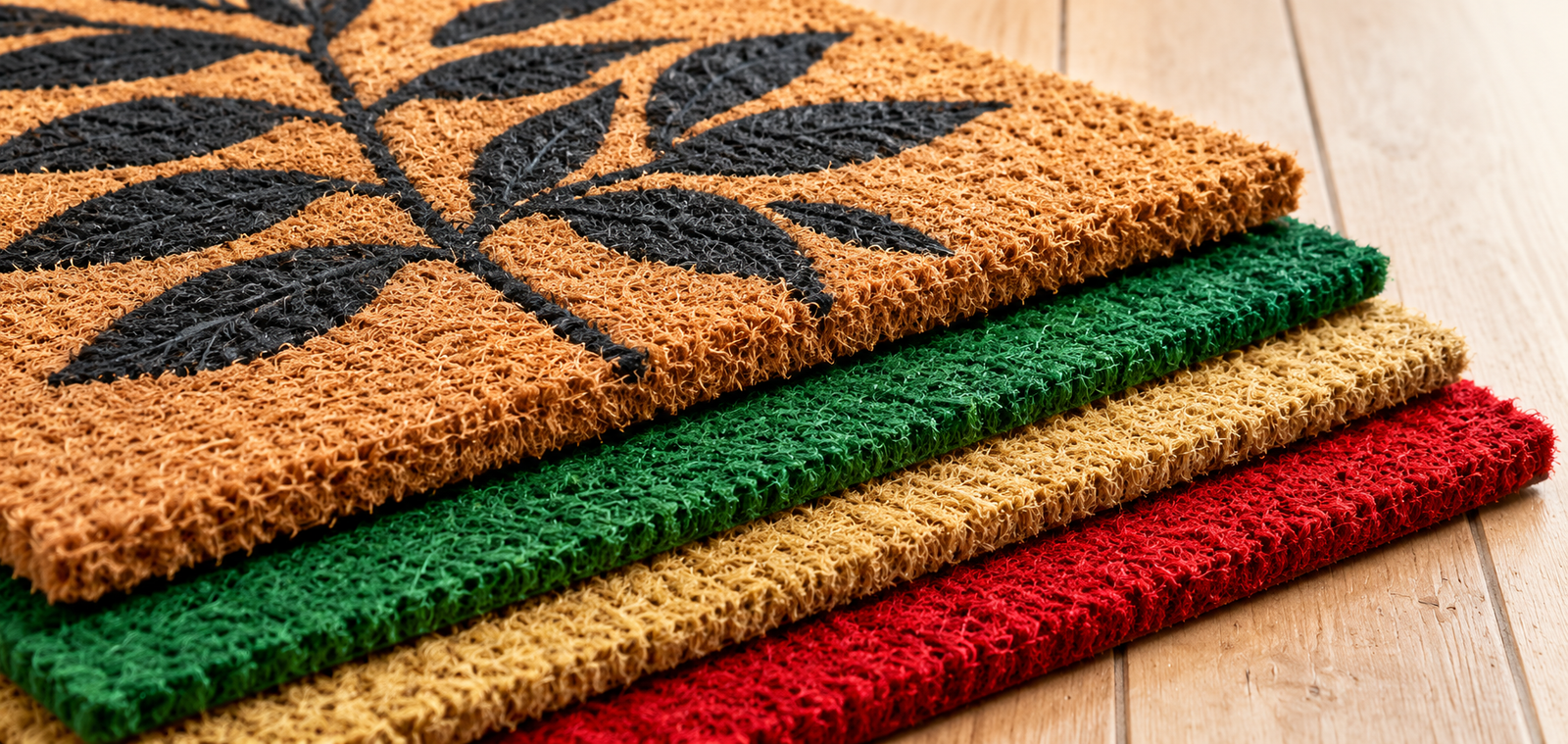 Custom Colours and Stacked Coir Mats