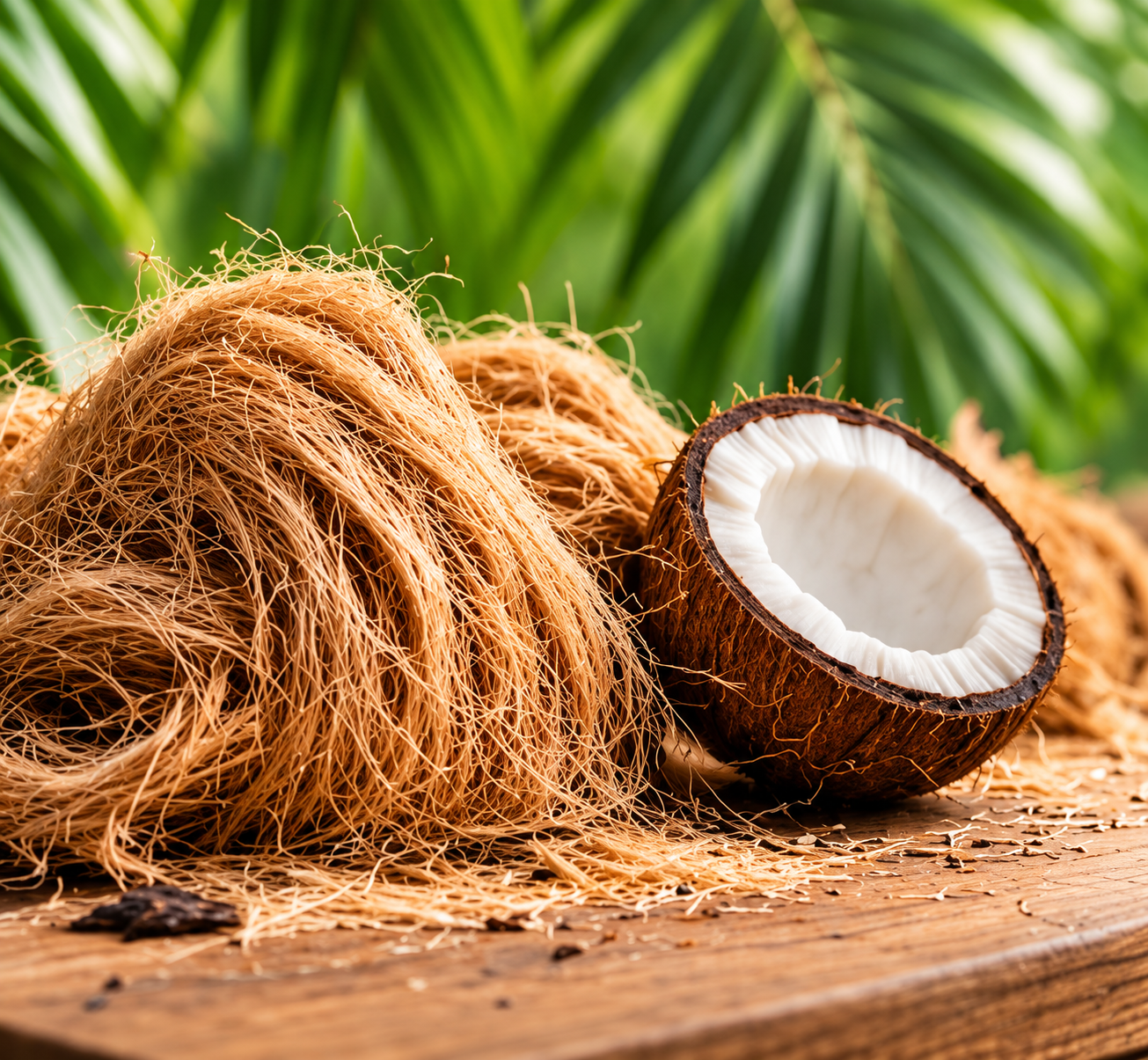 Raw Coconut Fibre and Shell