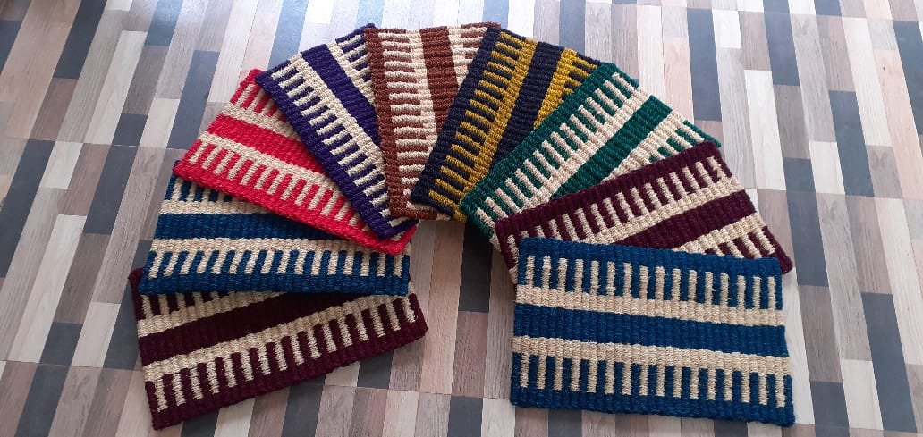 Multicolour Handloom Coir Mat